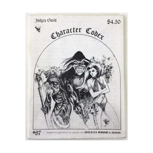 Judges Guild D&D Supplement Character Codex (1st) VG