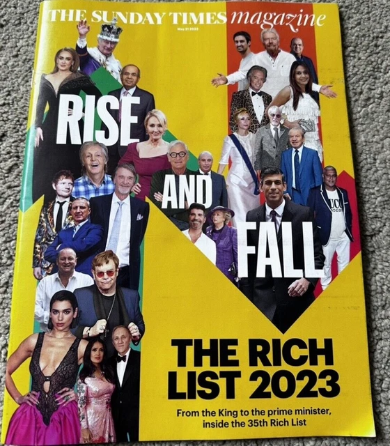 SUNDAY TIMES RICH LIST MAGAZINE 2023 May 21st 2023 £7.00 PicClick UK