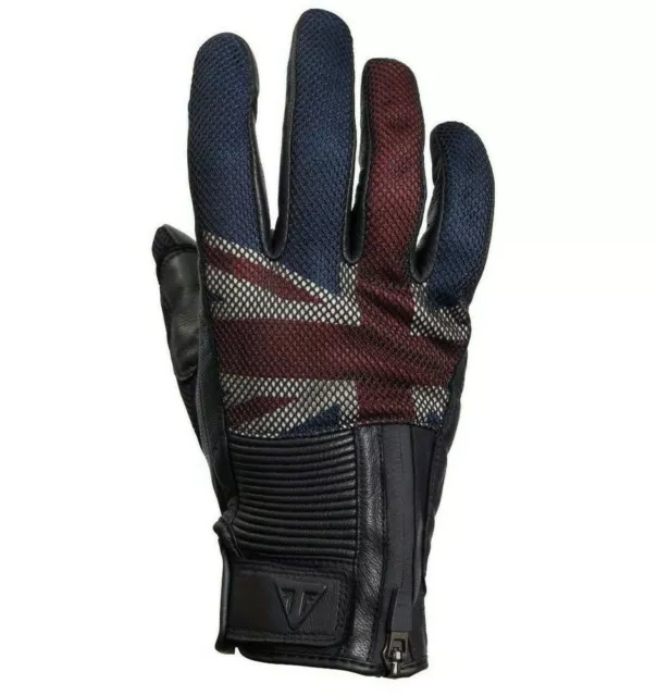 GENUINE Triumph Motorcycles Union Flag Mesh Leather Gloves NEW