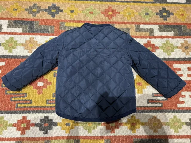 Mamas And Papas Navy Quilted Jacket 12-18 Months 2