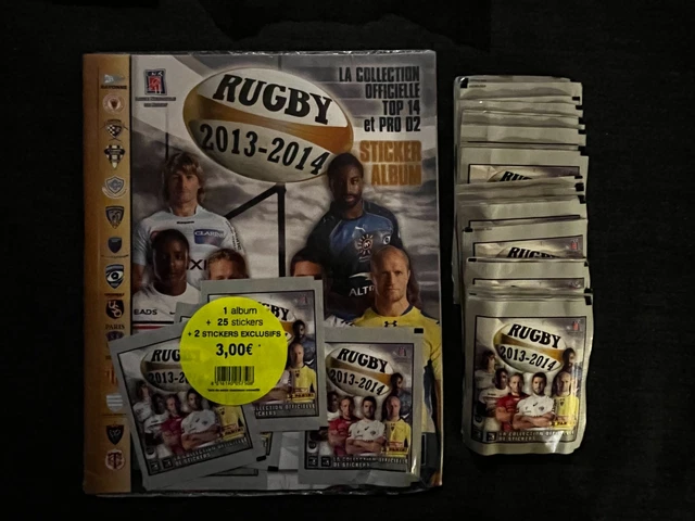 Panini Rugby Top 14 2023-2024 - Boîte De 50 Pochettes De 5 Stickers + 1 Carte