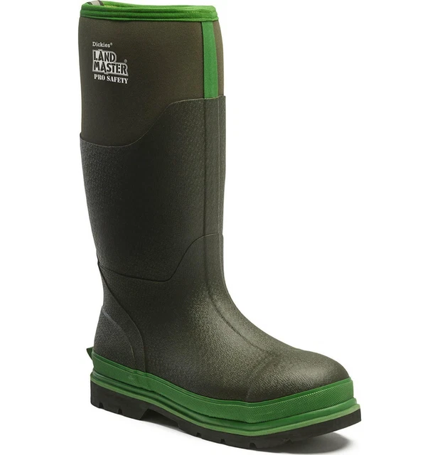 Dickies Landmaster Pro Safety Wellies Steel Toe Thermal FW9902 Green