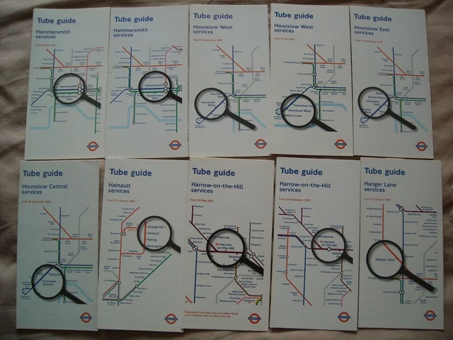 LONDON UNDERGROUND TUBE Guides Tube Maps List 5 £11.00 - PicClick UK