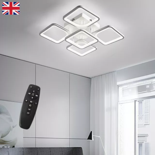 Square Pendant Light Ceiling Light Semi Flush Chandelier Modern Living Room Lamp