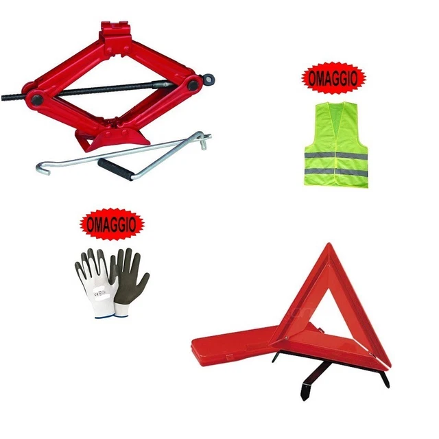 COMPATIBILE CON MERCEDES CLASSE A KIT EMERGENZA AUTO CRIC A PANTOGRAFO CON BASE IN ACCIAIO E CHIAVE GIREVOLE + CHIAVE A CROCE PER SVITARE BULLONI CRICK PER SOLLEVAMENTO GOMME UNIVERSALE
