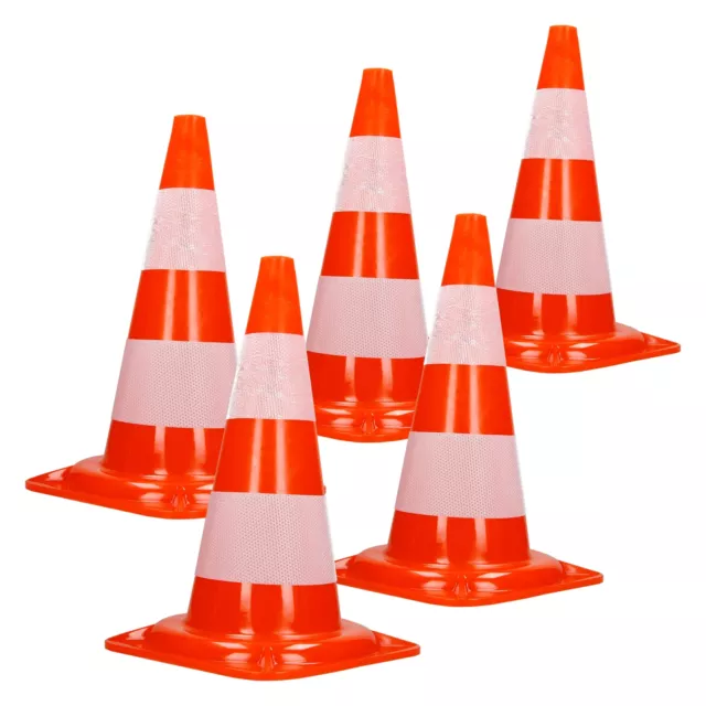 5x Triangles de circulation cônes signalisation marqueur attention sécurité 47cm
