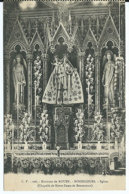 Cpa- 76 - Approx. de Rouen - Bonsecour - CHURCH