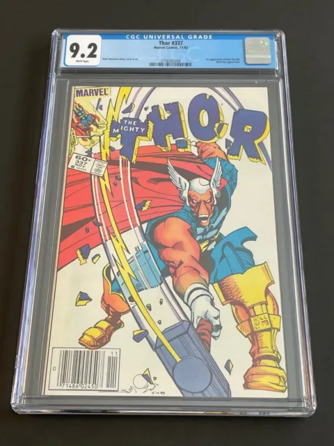 THE MIGHTY THOR #337 (Marvel 1983) Newsstand, CGC 9.2 WP, 1st app Beta Ray Bill!