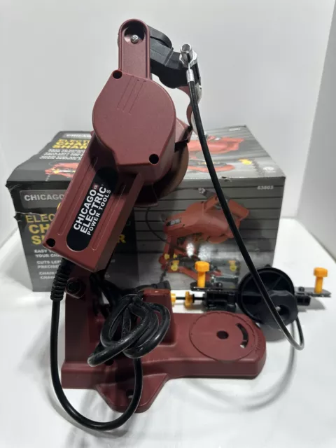 Chicago electric Chainsaw Chain Grinder 120 Volts 5000Rpm Multi-Angle Sharpener