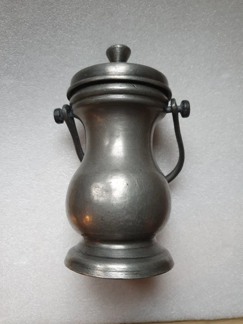 Pot En étain à Couvercle - XVIIIe Siècle - Avec Poinçon - Rare