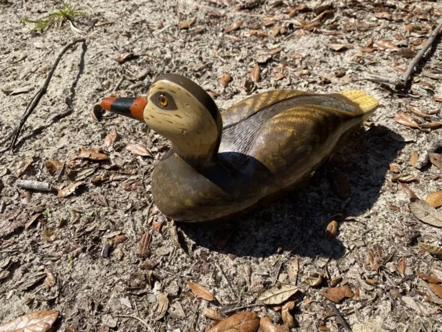 UNIQUE Mallard Hen Hand Carved And Painted DUCK DECOY | SIGNED Vintage Female