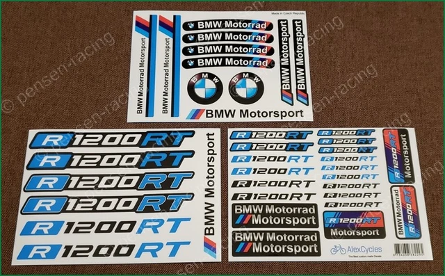 BMW MOTORRAD MOTORSPORT R1200RT Blue Laminated Decals Stickers Kit £11. ...