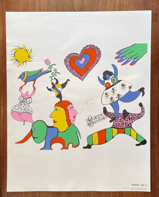 Dumont Art Calendar Lithograph Pop Op Modern Niki de Saint Phalle je t aime