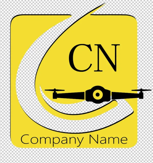 Fertiges Logo #038 Template inkl. Vektorgrafik, Gelb, Yellow, Drohne, Drone