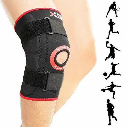 Knee Hinged Arthritis Support Brace Guard Stabilizer Strap Wrap open patella 3