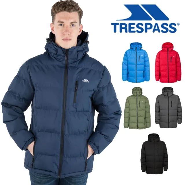Trespass Mens Padded Jacket Casual Winter Coat Clip