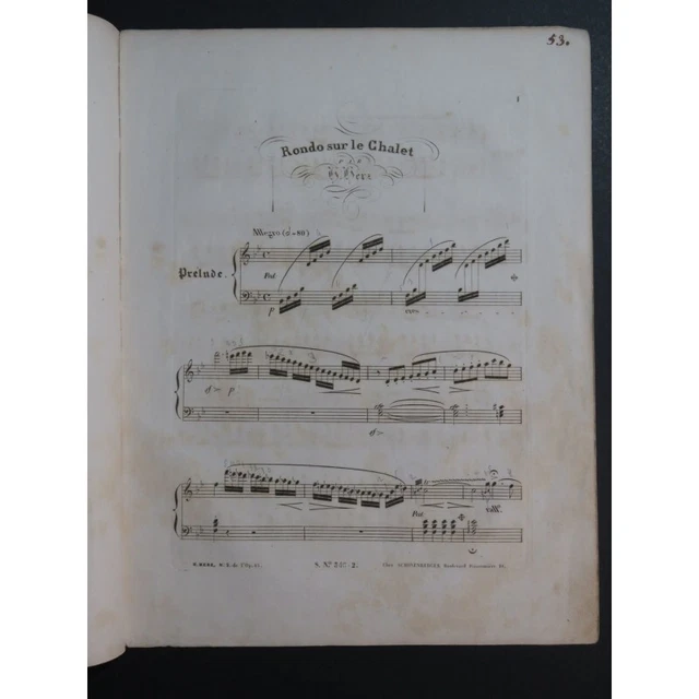 HERZ Henri Rondo sur la Chalet Piano ca1840 3
