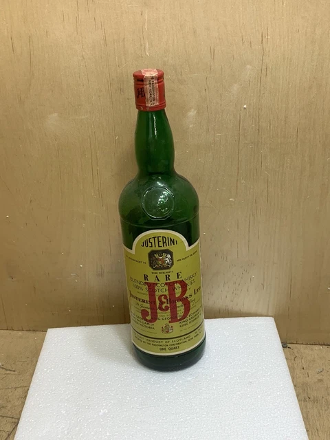 Vintage 1960s J & B Blended Scotch Whiskey BOTTLE Empty from Brooklyn Navy Yard