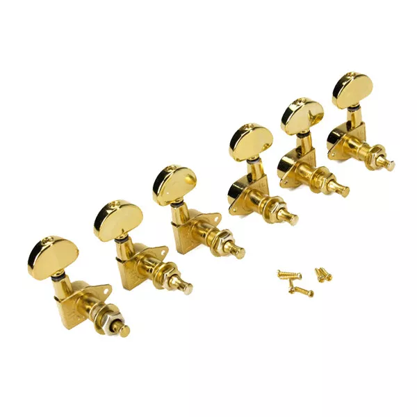 3 Pairs Sealed Guitar String Tuning Pegs Tuners Machine Heads 3L + 3R Gold