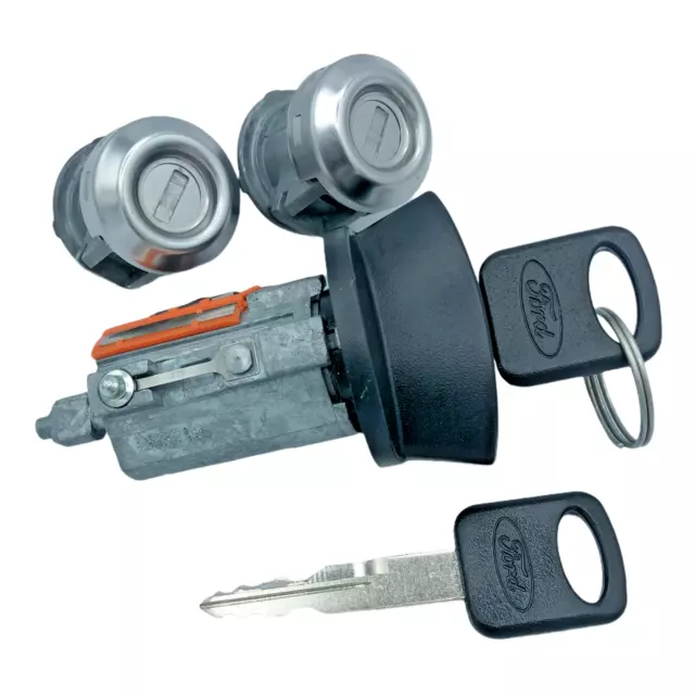 Ford Ignition Key Switch Lock Cylinder & Door Pair Tumbler Barrel Set 2 Keys