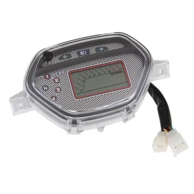 Contachilometri Digitale Per Moto YBR 125 - Tachimetro 12V 12000 RPM Con Indicatore Carburante LCD