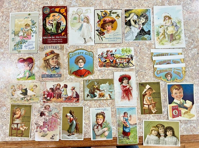Lot of 54 Vintage Advertising Trade Cards -- 1880's 1890's 1900's ****LOOK**** Lot of 54 Vintage Advertising Trade Cards -- 1880's 1890's 1900's ****LOOK****