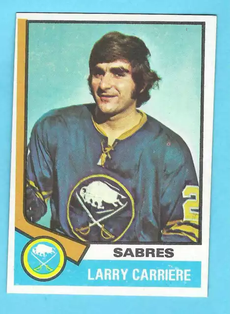 1974-75 Topps 43 Larry Carriere Buffalo Sabres! MINT! *SET BREAK*