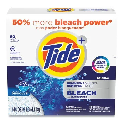 Tide® Laundry Detergent Powder with Bleach, Original, 144-oz. Box (PGC84998)