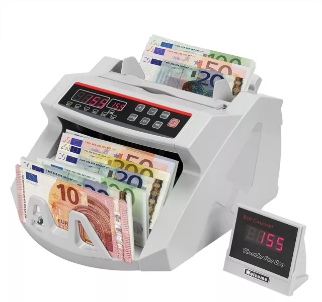 Money Cash Counting Bill Counter Bank Counterfeit Detector UV & MG Machine