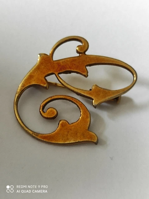 ANCIENNE BROCHE ART Nouveau Croix de Lorraine Chardons Argent Massif Poinçons EUR 25,00