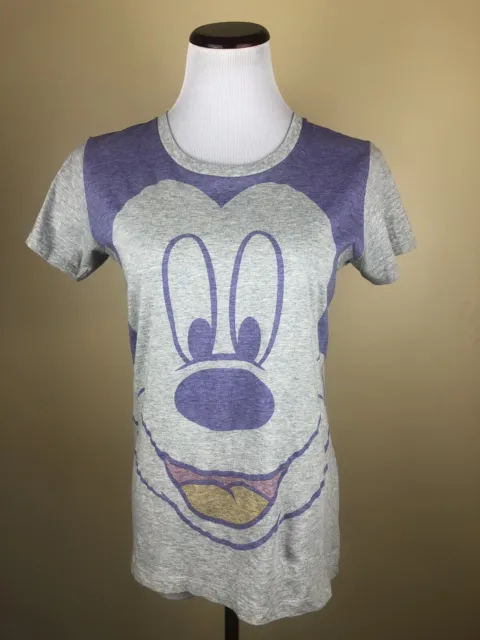 Disney Mickey Mouse T Shirt Purple Gray Uniqlo Japanese Med / Large NWT