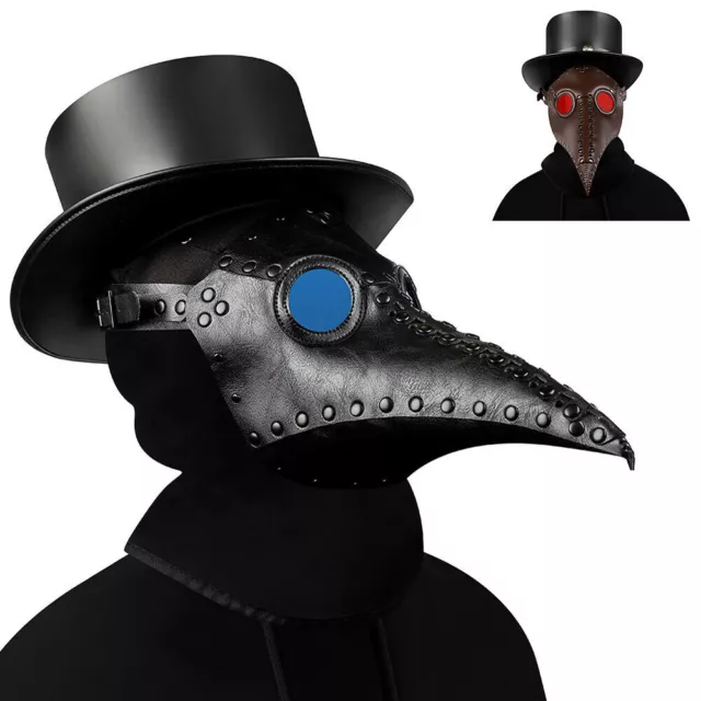 Schnabelmaske Gothic Pestmaske Rabenmaske.Cosplay Steampunk Pest Schnabel Maske^