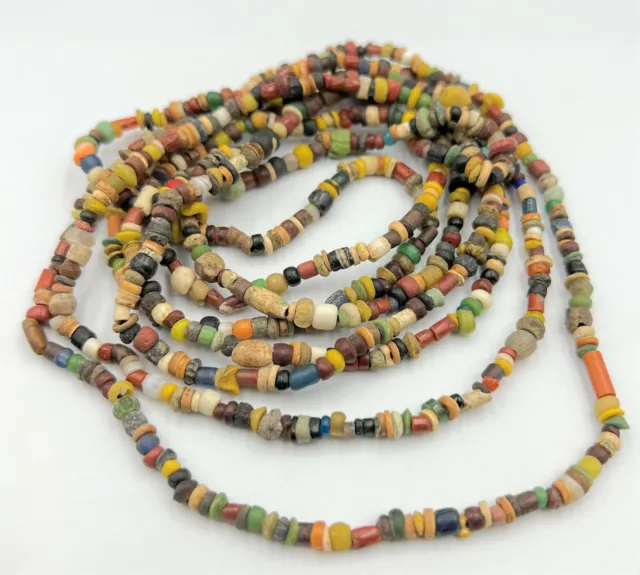 Ancient Jewelry Trade Antiquities Greek Roman Glass Agate Faience Old Beads Lot