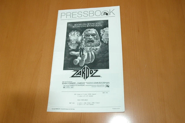 CHARLOTTE RAMPLING SEAN Connery Zardoz 1974 Original Pressbook EUR 79 ...