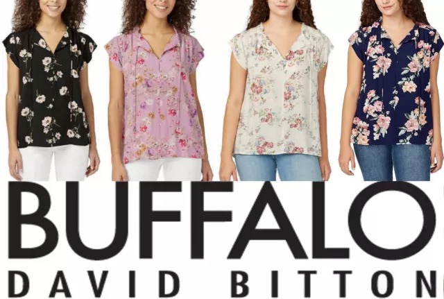 Buffalo David Bitton Women's Flutter Sleeve Top