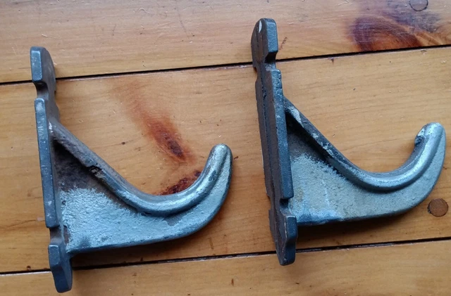 2 Large Metal Marine Cast Steel Industrial Hooks 2