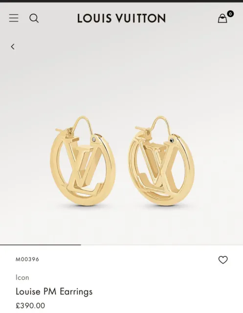 Louis Vuitton LV Floragram Earrings Golden Metal