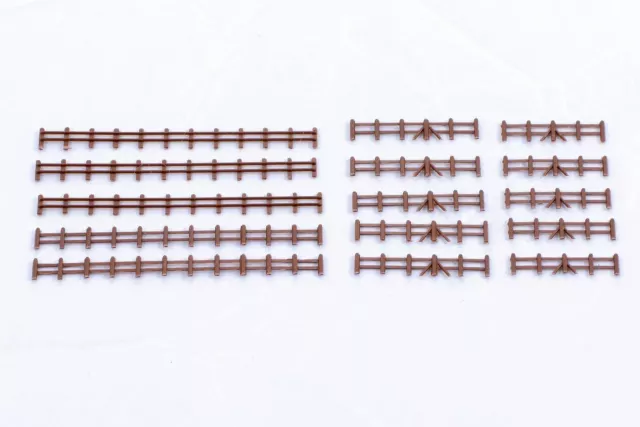 OO gauge Farm Rail Fencing Brown Kestrel Design GMKD13B