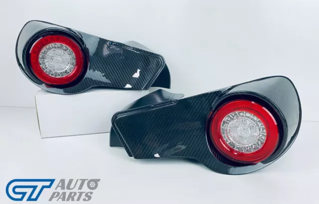 Luces traseras LED LED rojas transparentes de carbono INTEC Japón para Toyota 86 Subaru BRZ