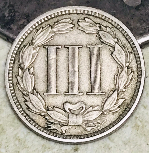 1881 Three Cent Nickel Piece 3C Ungraded Circulated US Type Coin CC18198