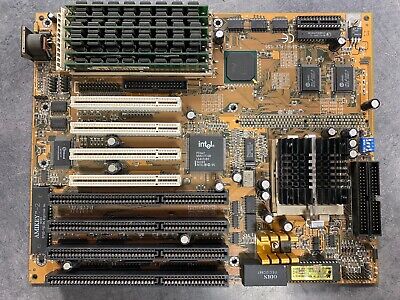 Gigabyte GA-586HX Socket7 mainboard, 64MB RAM, AMD K6 200MHz CPU