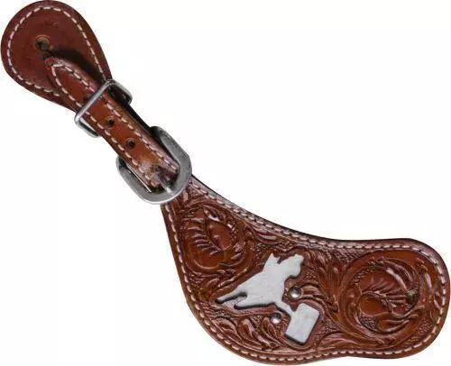 Showman Ladies Leather Hair on Cowhide Barrel Racer Spur Straps