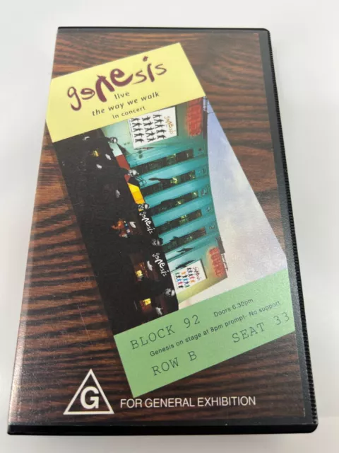 GENESIS LIVE: THE WAY WE WALK IN CONCERT VHS Cassette TAPE