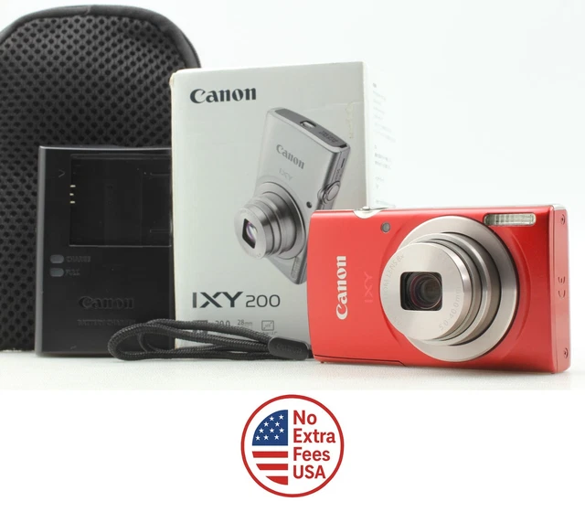 MINT IN BOX Case] Canon IXY 200 PowerShot Red ELPH 185 20MP