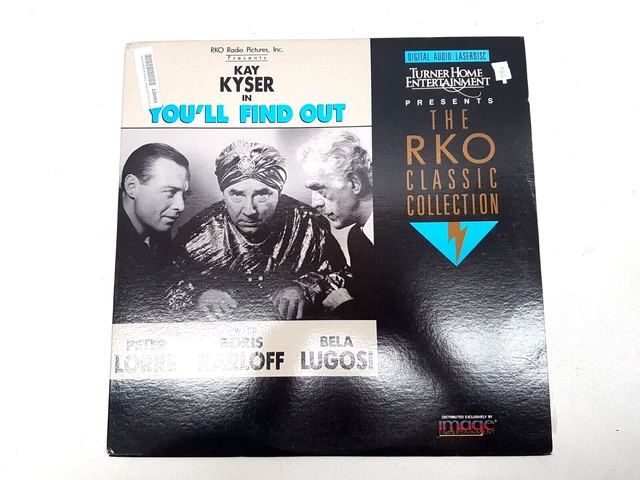 You'll Find Out Laserdisc Kay Kyser Peter Lorre Boris Karloff Laser Disc Ld