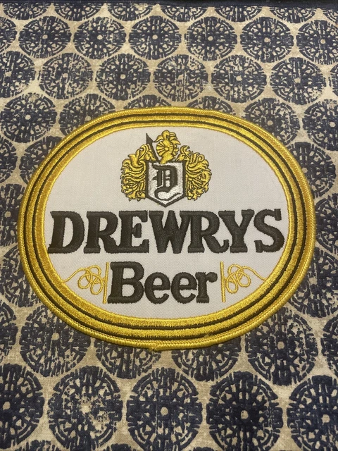 Drewrys Beer Back Patch Iron On  70s 80s Rare Logo 7” Illinois Jacket Delivery