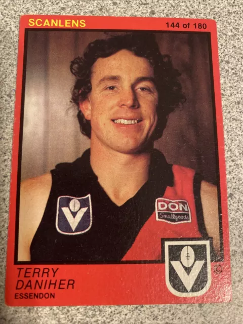 1982 Vfl Scanlens Terry Daniher Essendon Bombers ❤️🖤❤️🖤