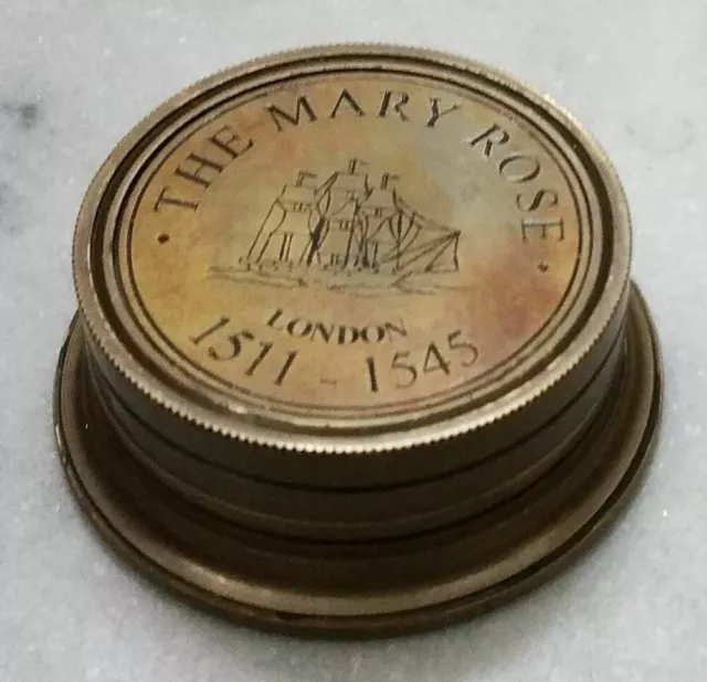 Messing Mary Rose Antik Sonnenuhr Kompass Vintage Designer Geschenk Nautisch