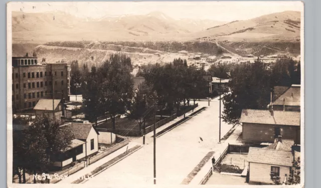 BONNEVILLE IDAHO BIRDS EYE VIEW real photo postcard rppc id history original