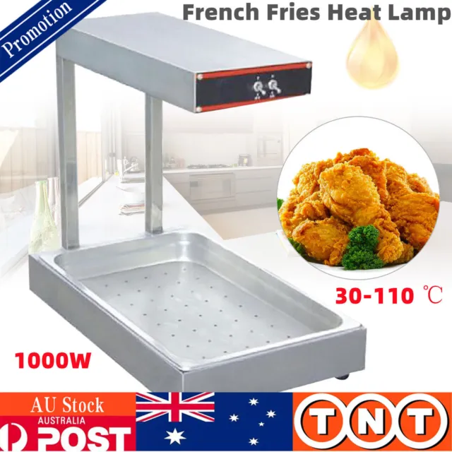 1000W French Fries Warmer Chips Fried Dish Countertop Food Lamp Warmer AU STOCK